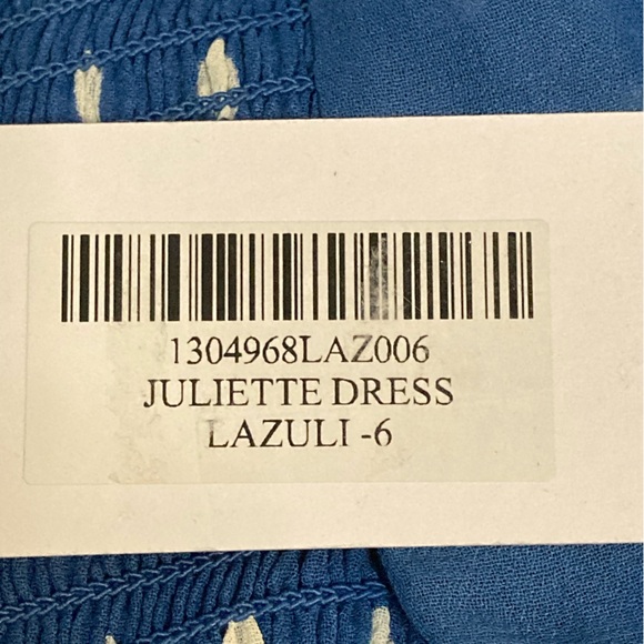 NWT Reformation Juliette Lazuli Print Dress - Sz 6 - Picture 9 of 11